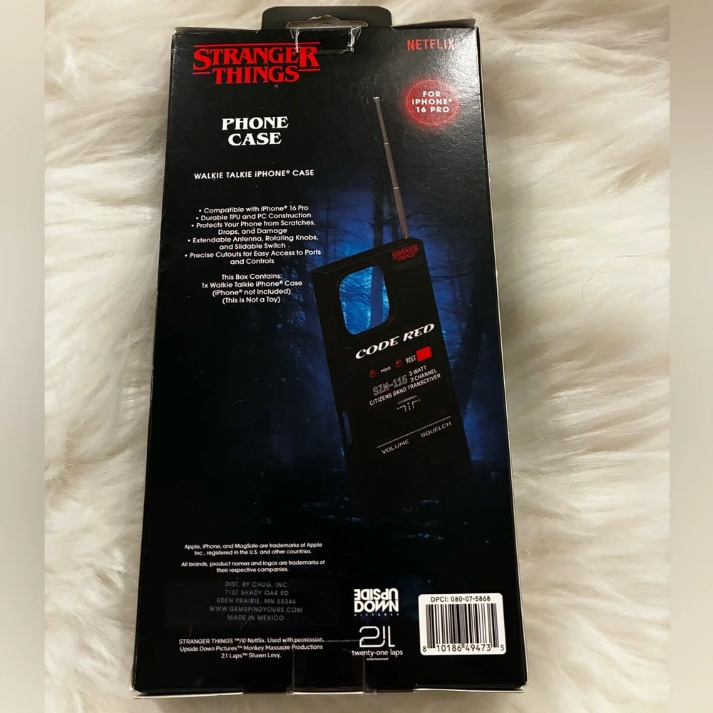 Stranger Things CODE RED Walkie Talkie Extendable Antenna iPhone 16 Pro Case NEW